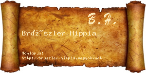 Brüszler Hippia névjegykártya